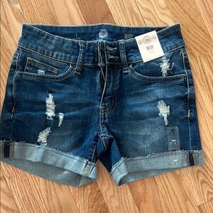 Distressed Denim Shorts